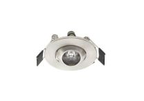 LED lamp süvistatav, suunatav 1W (harjatud teras)