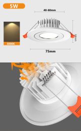 Süvistatavad 5W COB LED valgustid (75*34mm)