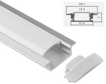 Süvistatavad profiilid, anodeeritud alumiinium (3m)